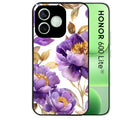 Coque noire pour Honor 600 LITE avec motif fleur pivoine protection antichoc personnalisée