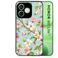 Coque noire pour Honor 600 LITE avec motif fleur de printemps protection antichoc personnalisée