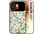 Coque noire taperso pour Honor 600 et 600 PRO avec motif fleur de printemps protection antichoc personnalisée