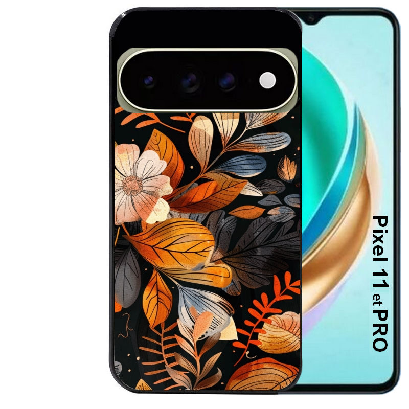 Coque pour Pixel 10 / 11 / PRO / XL fleur automne