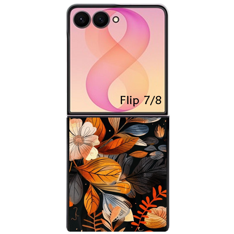 Coque pour Z FLIP 6 7 8 fleur automne