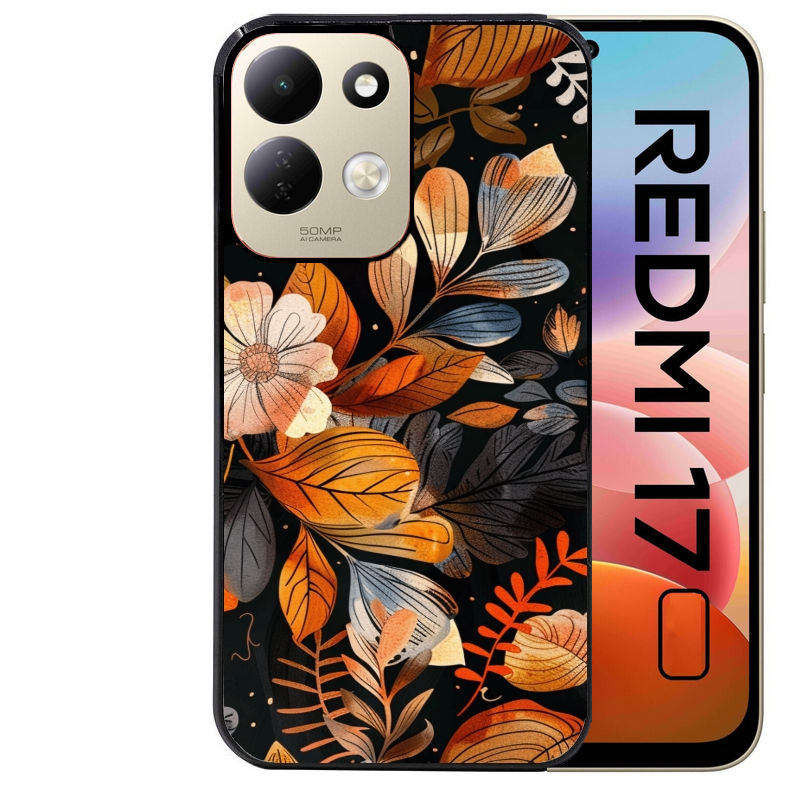 Coque pour Redmi 17 et 17C 4G 5G fleur automne