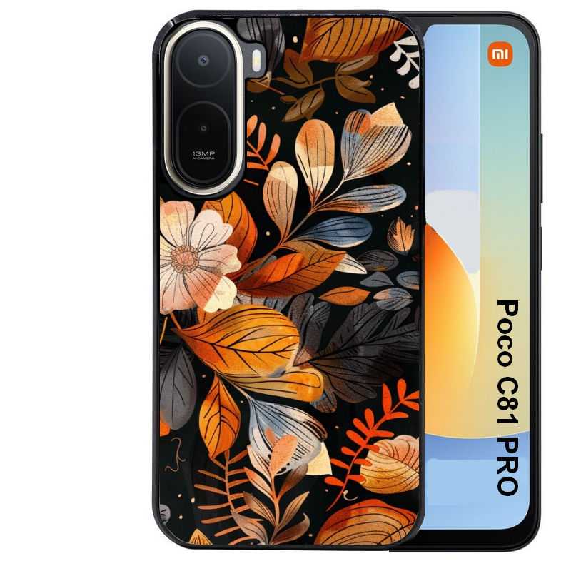Coque pour POCO C81 PRO fleur automne