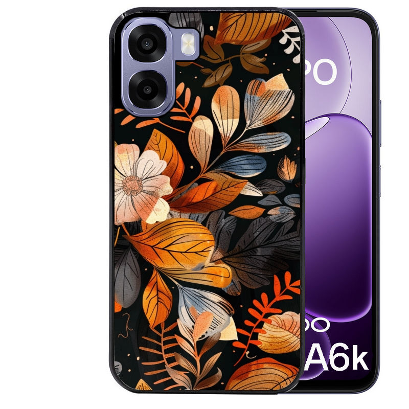 Coque pour Oppo A6 A6 A6K fleur automne