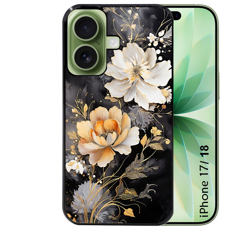 Coque pour Iphone 18 / PRO / PRO MAX / 18E fleur blanche