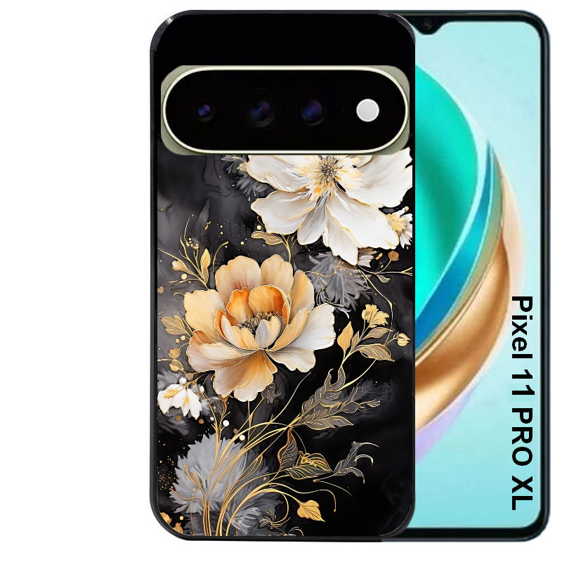 Coque pour Pixel 10 / 11 / PRO / XL fleur blanche
