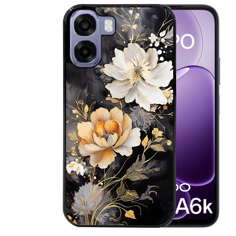 Coque pour Oppo A6 A6 A6K fleur blanche