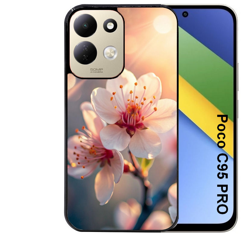 Coque pour POCO C95 PRO fleur de cerisier