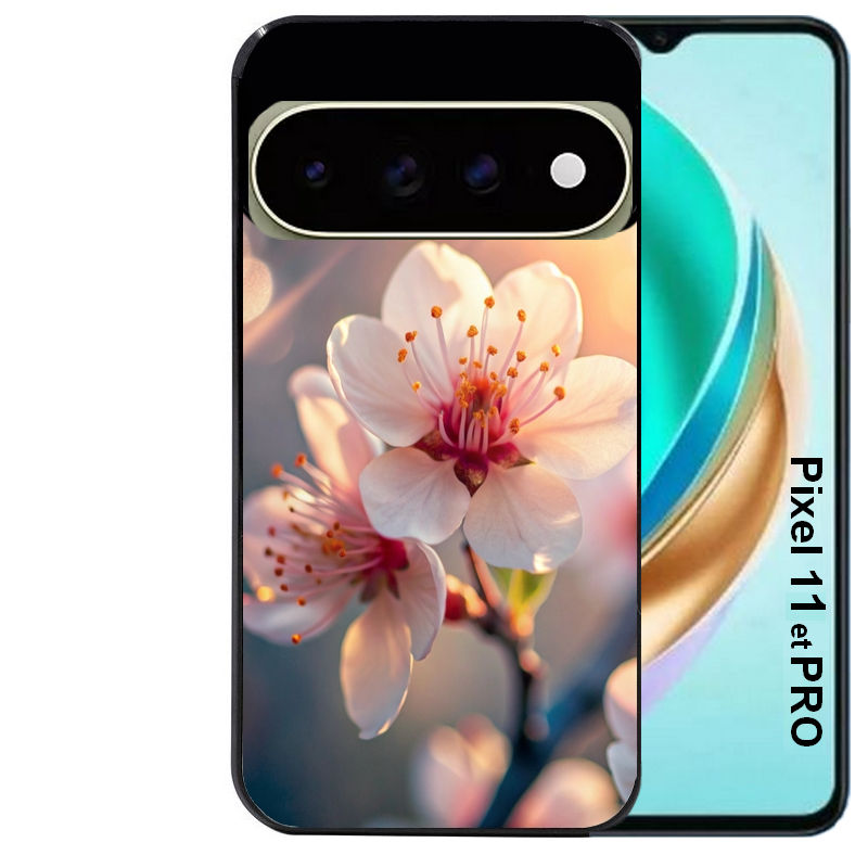 Coque pour Pixel 10 / 11 / PRO / XL fleur de cerisier
