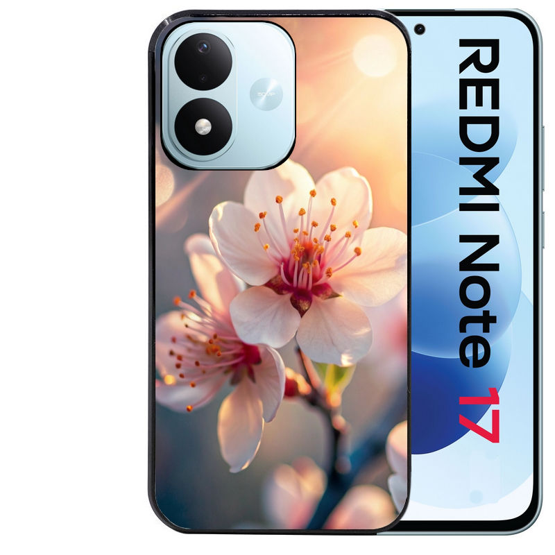 Coque pour Redmi Note 17 et PRO 4G 5G Max fleur de cerisier