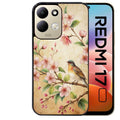 Coque pour Redmi 17 et 17C 4G 5G fleur et colibri