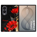 Coque pour Z FOLD 8 personnalisée fleur rouge avec prenom