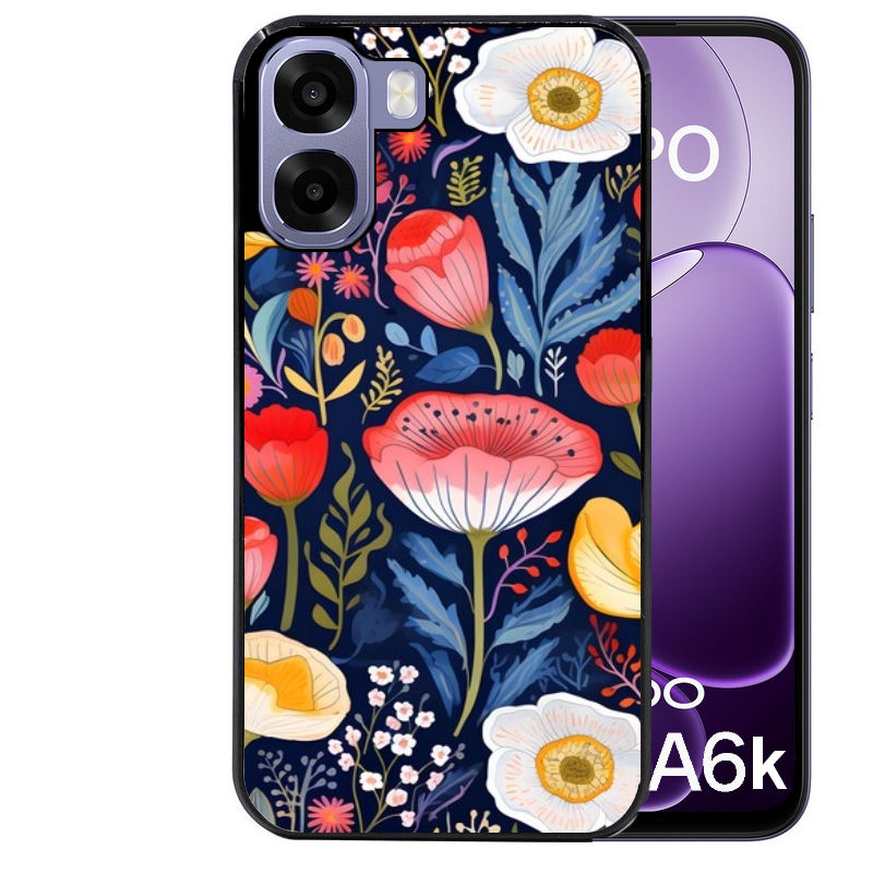 Coque pour Oppo A6 A6 A6K fleur coquelicot