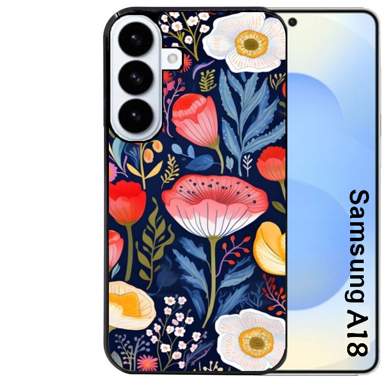 Coque pour Galaxy A08 A18 A28 A38 A58 fleur coquelicot