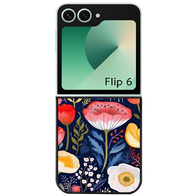 Coque pour Z FLIP 6 7 8 fleur coquelicot