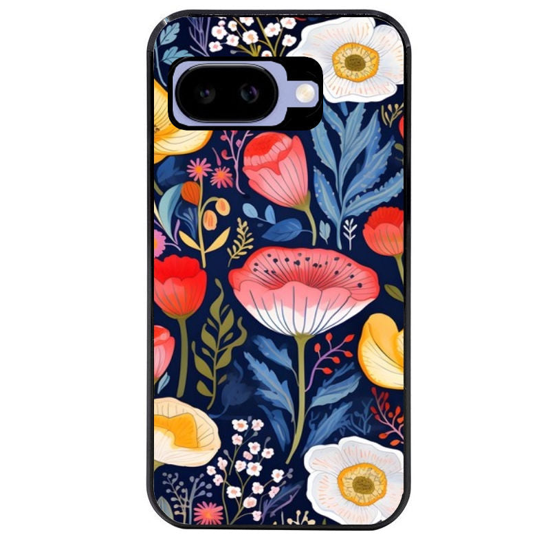 Coque pour Pixel 8A 9A 10A fleur coquelicot