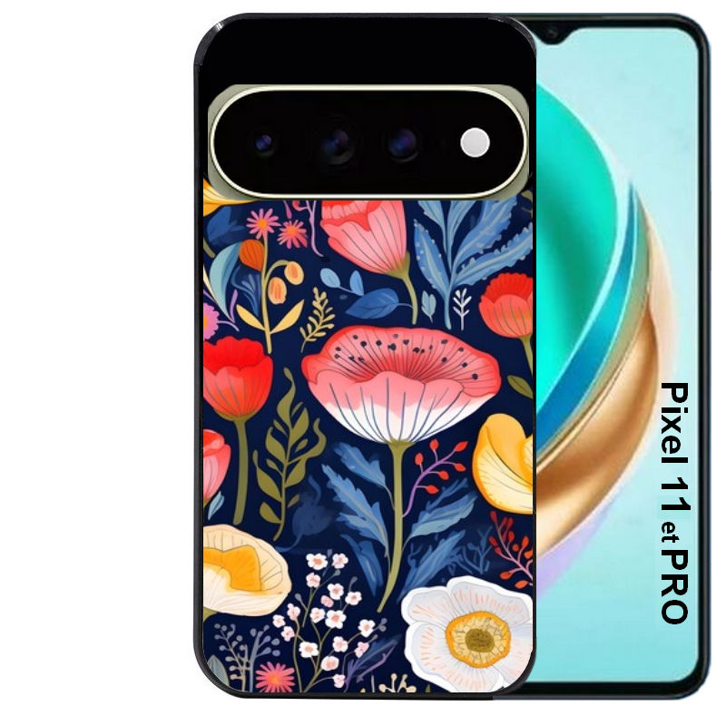Coque pour Pixel 10 / 11 / PRO / XL fleur coquelicot