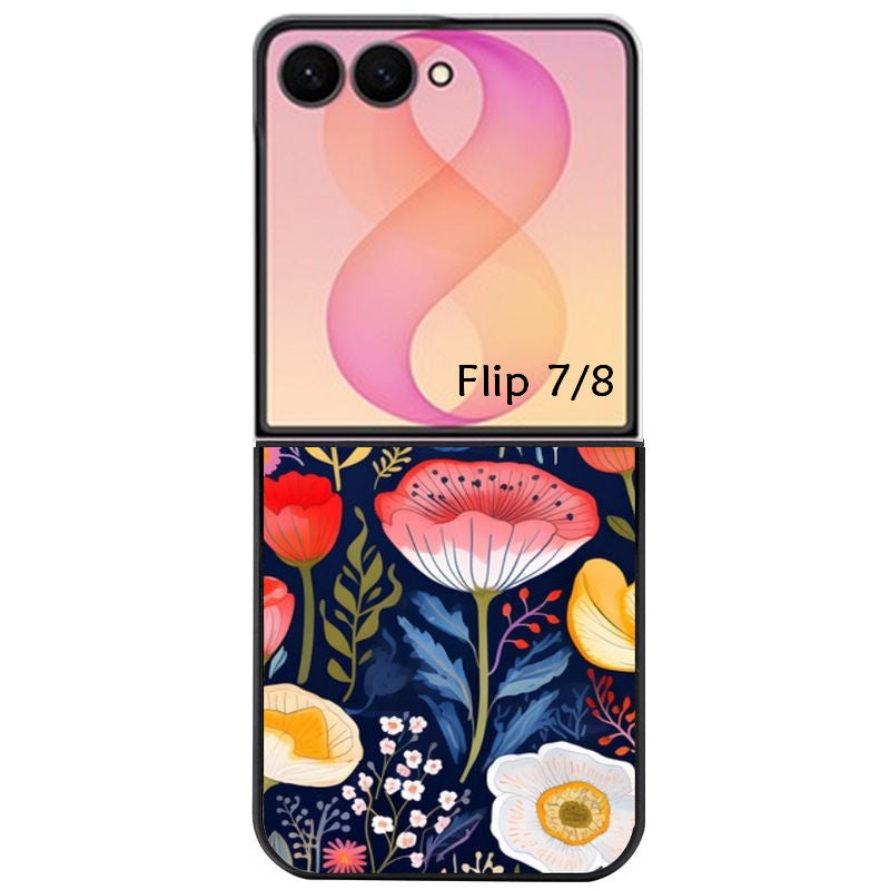 Coque pour Z FLIP 6 7 8 fleur coquelicot