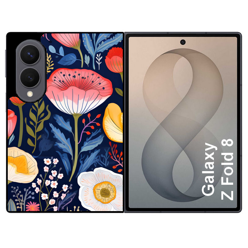 Coque pour Z FOLD 8 fleur coquelicot