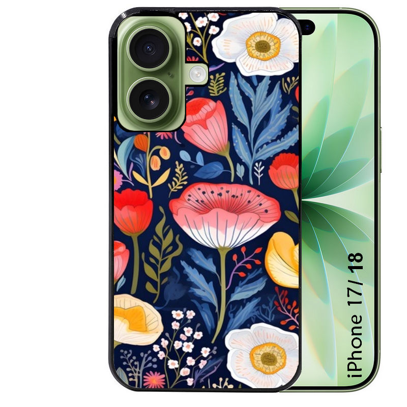 Coque pour Iphone 18 / PRO / PRO MAX / 18E fleur coquelicot