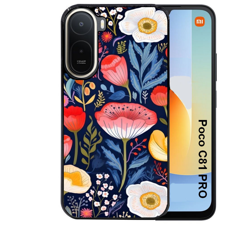 Coque pour POCO C81 PRO fleur coquelicot