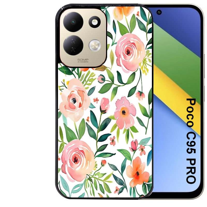 Coque pour POCO C95 PRO fleur des champs