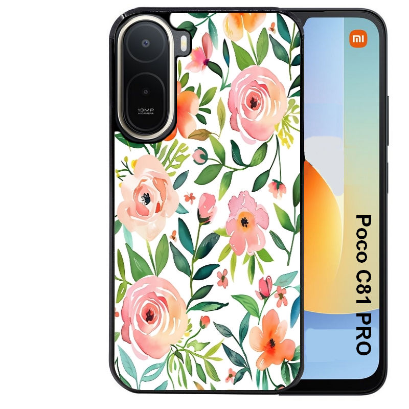 Coque pour POCO C81 PRO fleur des champs