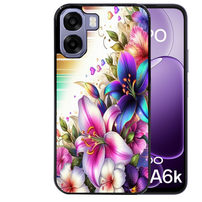 Coque pour Oppo A6 A6 A6K fleur fluo