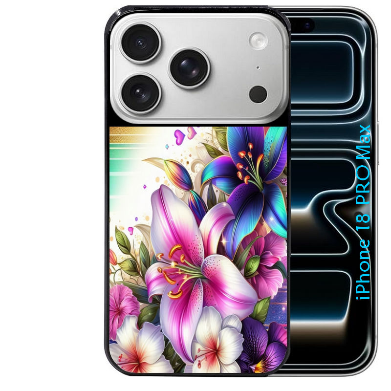Coque pour Iphone 18 / PRO / PRO MAX / 18E fleur fluo