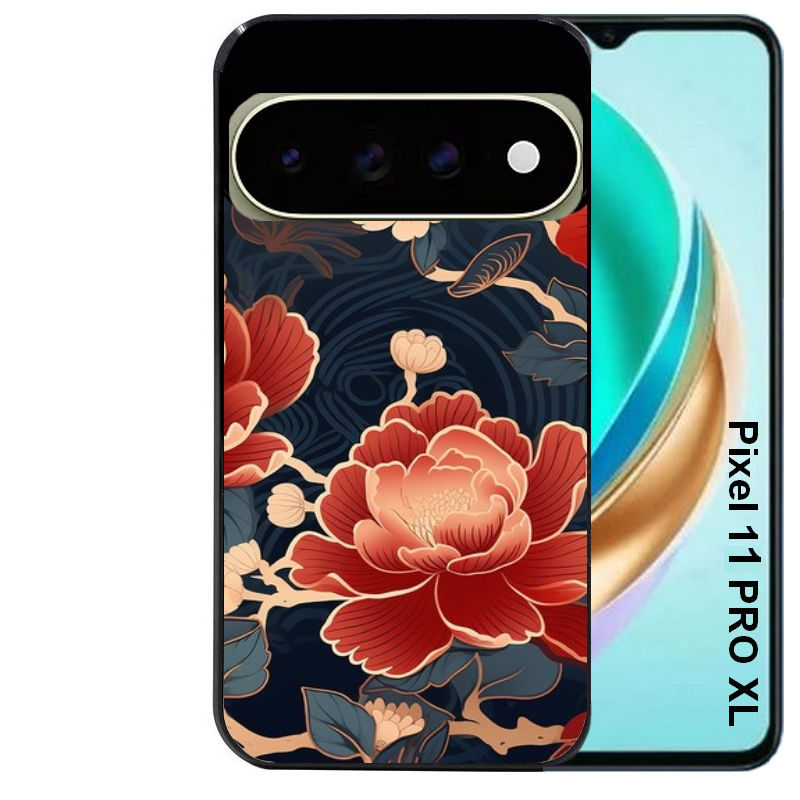 Coque pour Pixel 10 / 11 / PRO / XL fleur japan