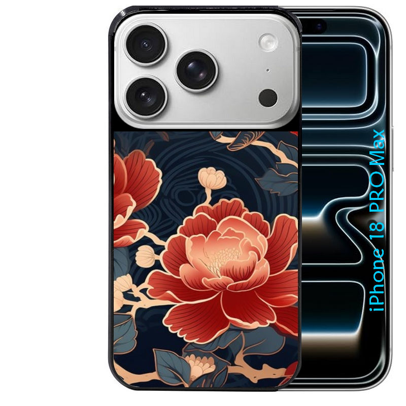 Coque pour Iphone 18 / PRO / PRO MAX / 18E fleur japan