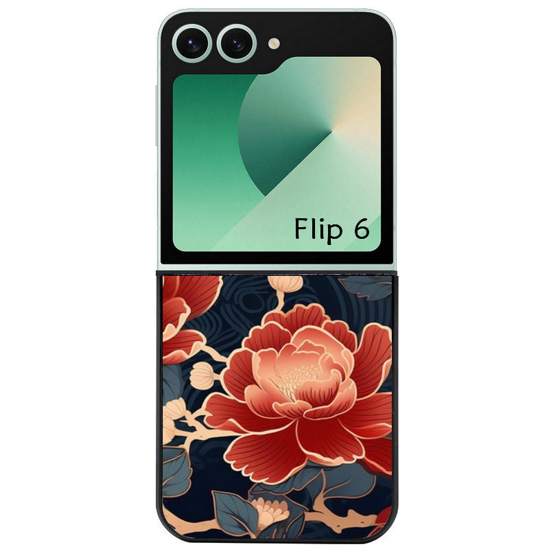 Coque pour Z FLIP 6 7 8 fleur japan