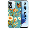 Coque pour Redmi Note 17 et PRO 4G 5G Max fleur orange