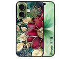 Coque pour Iphone 18 / PRO / PRO MAX / 18E fleur poinsettia style noel
