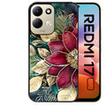 Coque pour Redmi 17 et 17C 4G 5G fleur poinsettia style noel