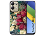 Coque pour POCO C95 PRO fleur poinsettia style noel