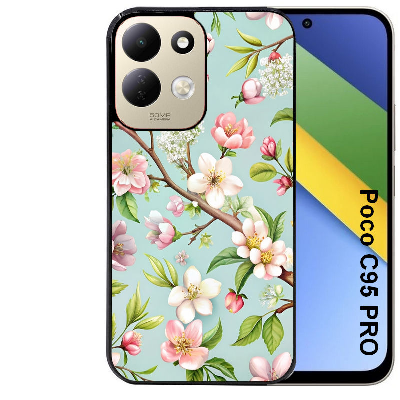 Coque pour POCO C95 PRO fleur de printemps