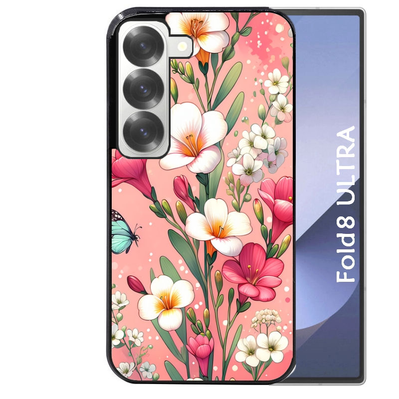 Coque pour Z Fold 8 / ULTRA fleur rose