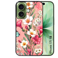 Coque pour Iphone 18 / PRO / PRO MAX / 18E fleur rose