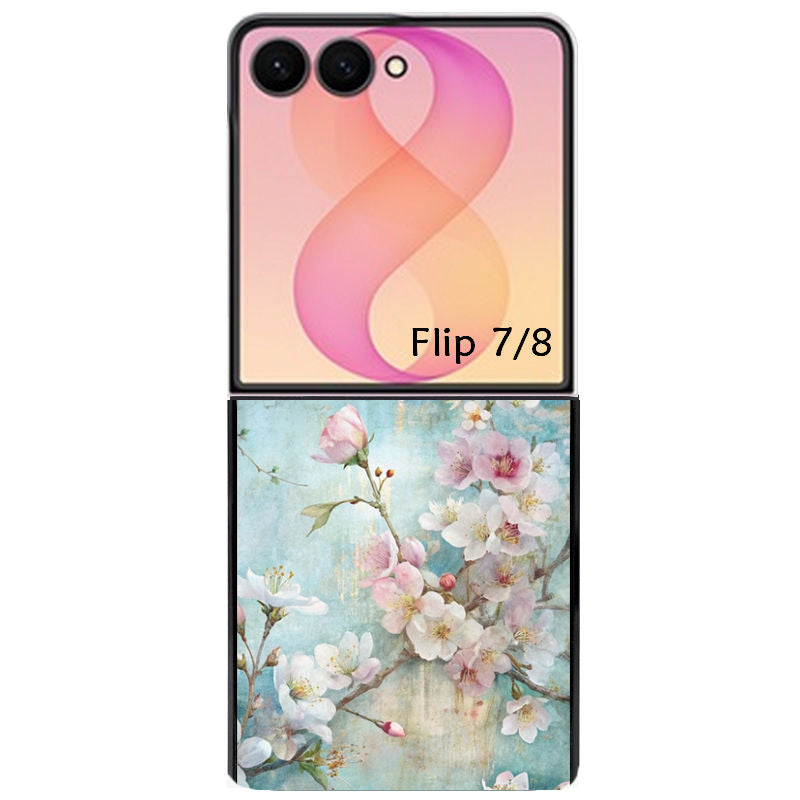 Coque pour Z FLIP 6 7 8 fleur sakura