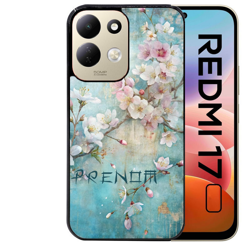 Coque pour Redmi 17 et 17C 4G 5G fleur sakura