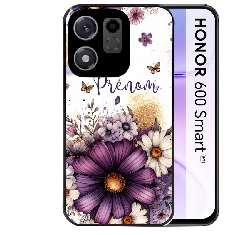 Coque pour Honor 600 SMART fleur violette