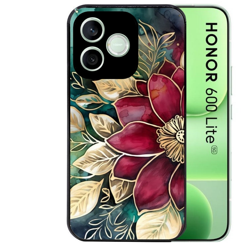 Coque pour Honor 600 LITE fleur poinsettia style noel