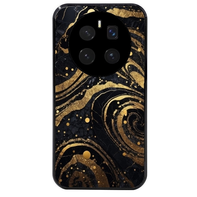 Coque noire taperso pour Magic 7 LITE et PRO avec motif marbre noir protection antichoc personnalisée