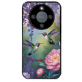 Coque noire taperso pour Magic 5 6 LITE et PRO avec motif colibri couple personnalise protection antichoc personnalisée
