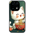 Coque noire taperso pour OnePlus 15 avec motif chat ramen nuage protection antichoc personnalisée