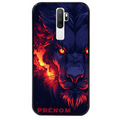 Coque noire taperso pour OPPO A5 A9 2020 avec motif lion anime protection antichoc personnalisée