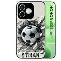 Coque noire pour Honor 600 LITE avec motif foot beton personnaliséee protection antichoc personnalisée