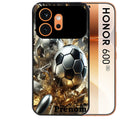 Coque noire taperso pour Honor 600 et 600 PRO avec motif foot metal personnalisee protection antichoc personnalisée