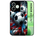Coque noire pour Honor 600 LITE avec motif foot tricolore personnaliséee protection antichoc personnalisée